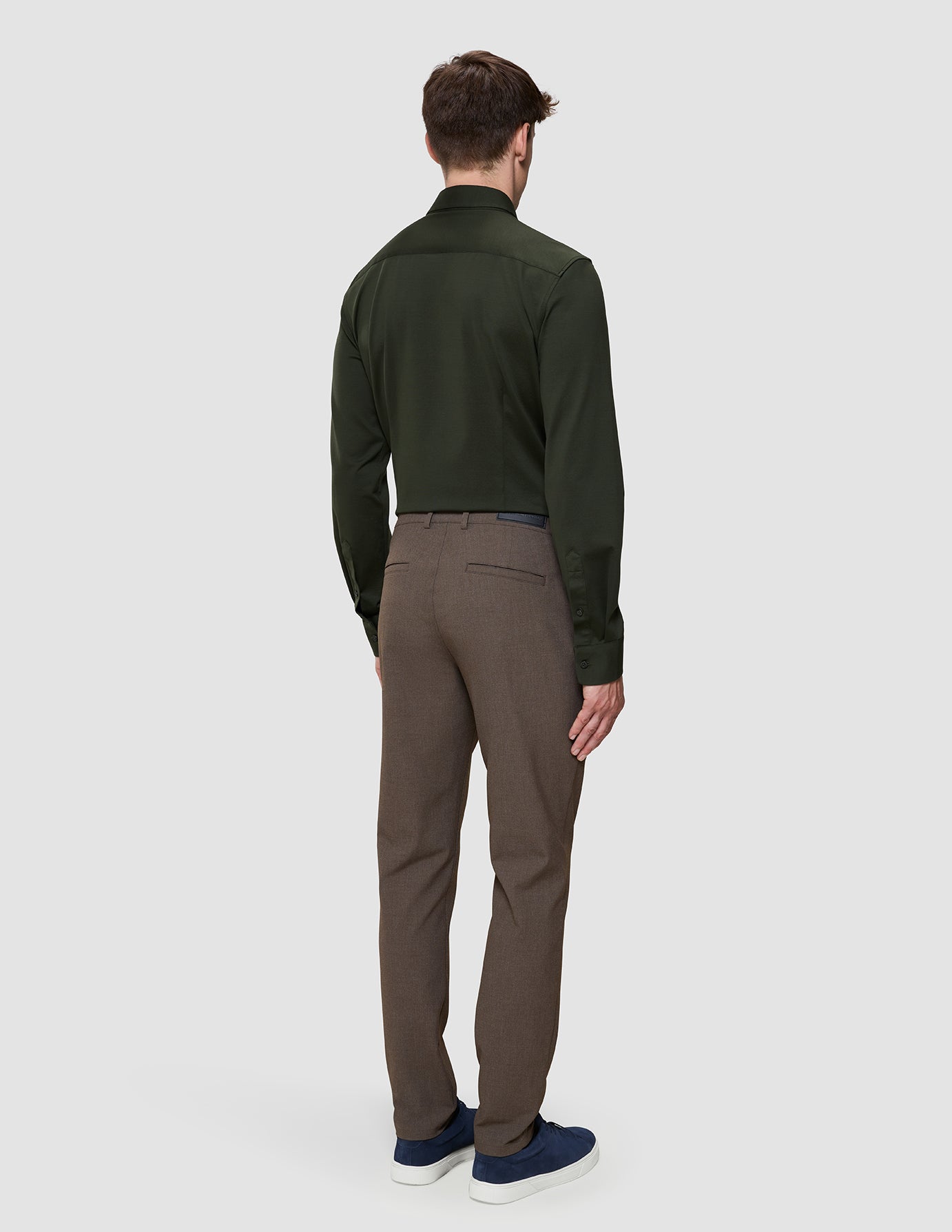 Essential Pants Slim Saddle Brown Melange